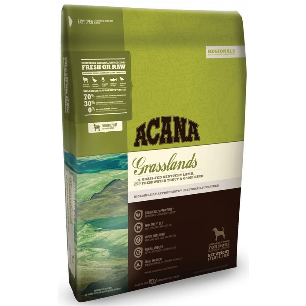 *ACANA GRASSLANDS 11,4кг корм для собак всех пород и возрастов (новая формула 70/30)