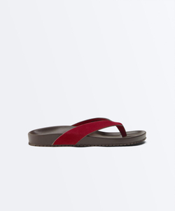 OYSHO Кожаные сандалии, красный