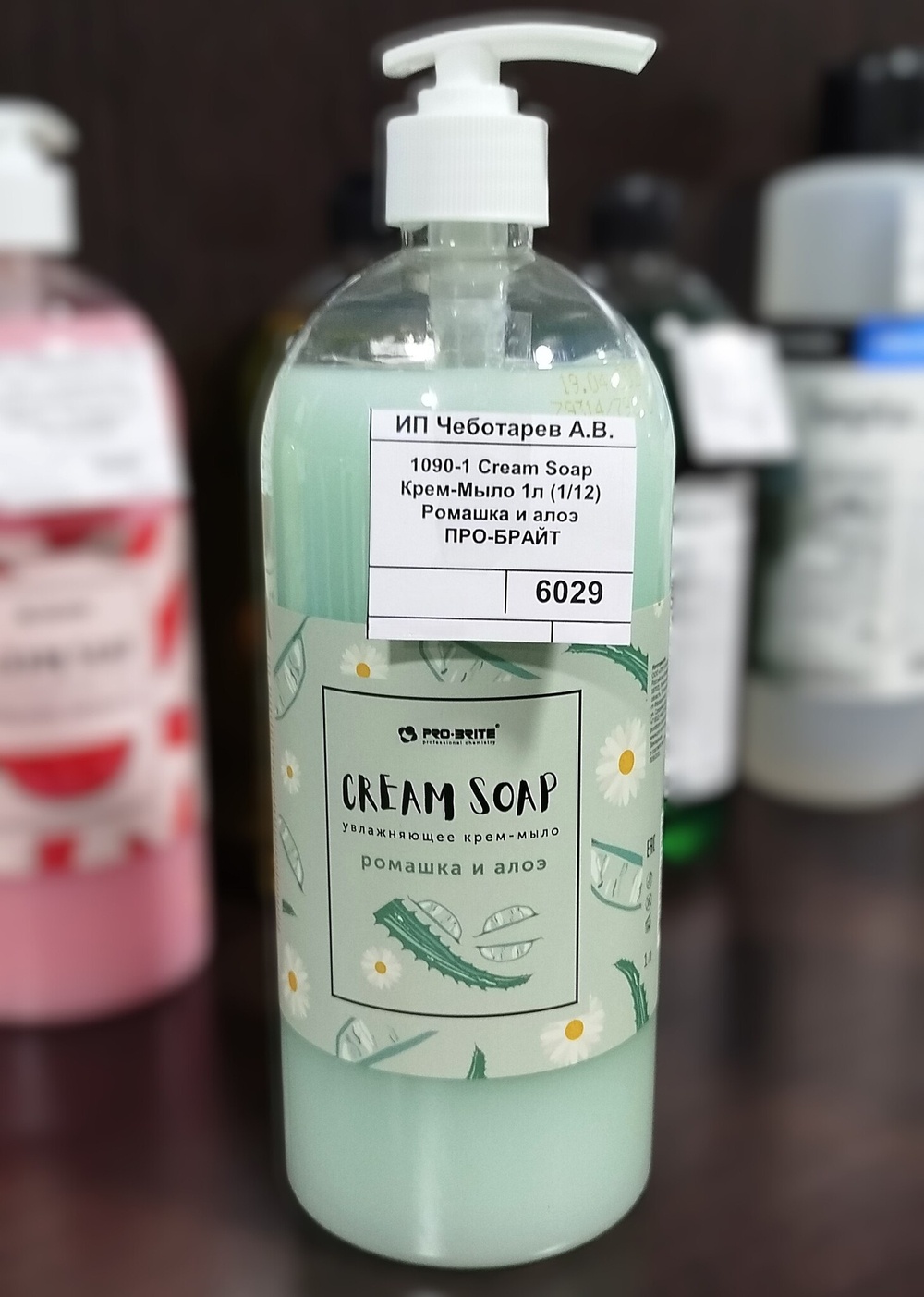 1090-1 Cream Soap Крем-Мыло 1л (1/12) Ромашка и алоэ ПРО-БРАЙТ