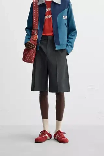 ZARA X HARRY LAMBERT ШОРТЫ -БЕРМУДЫ, СЕРЫЙ