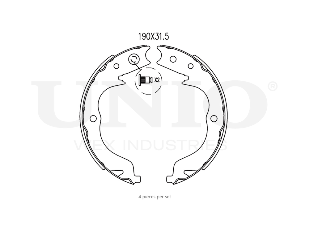 Колодки тормозные бараб. задние UNIO BRP-10076
