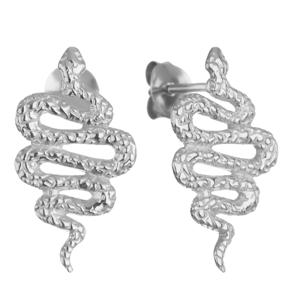 Серьги "Кундалини" гвоздики мини, серебро