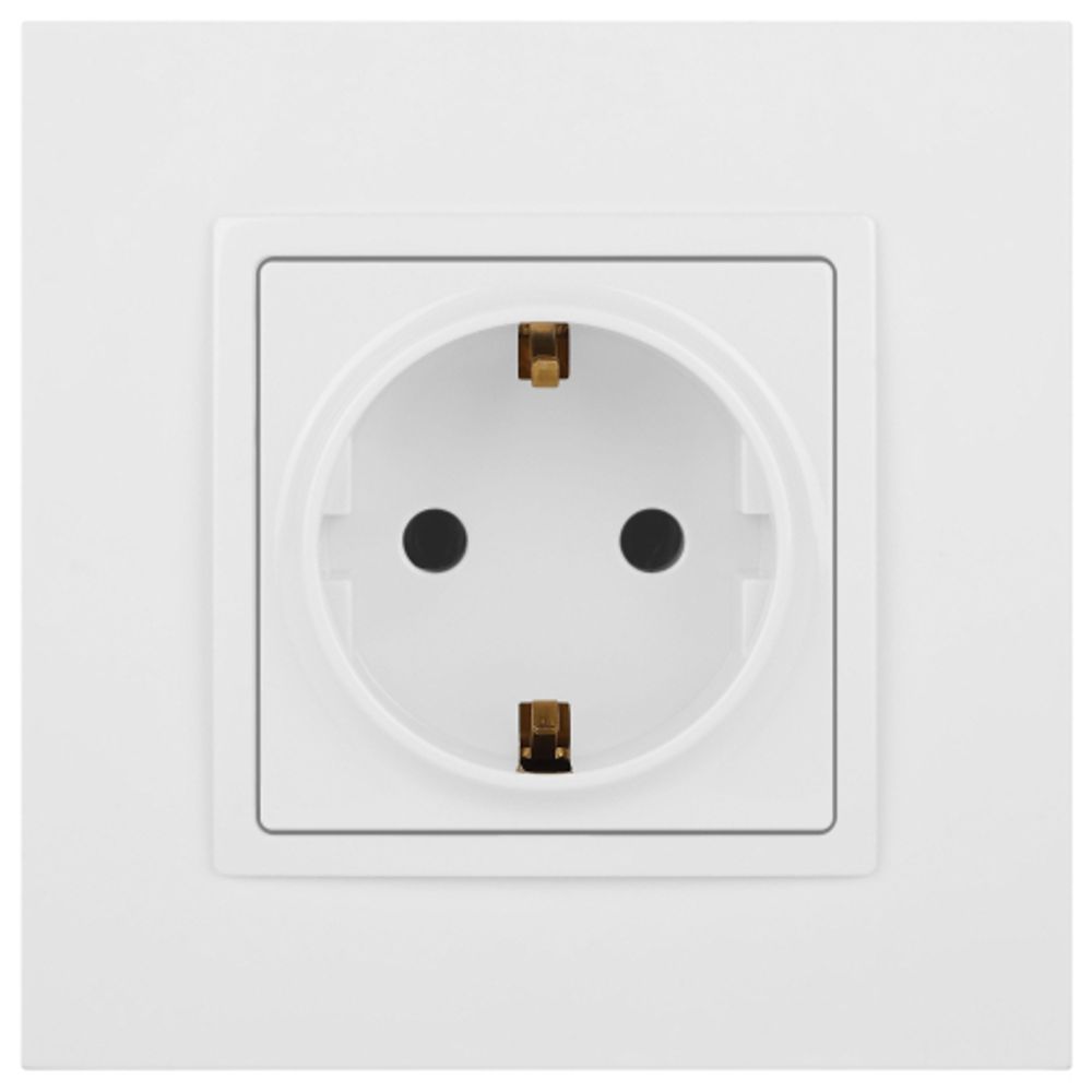 14-2101-01 ЭРА Розетка 2P+E Schuko, 16A-250В, IP20, Эра Elegance, белый
