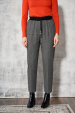 3849 Брюки женские (серый меланж)