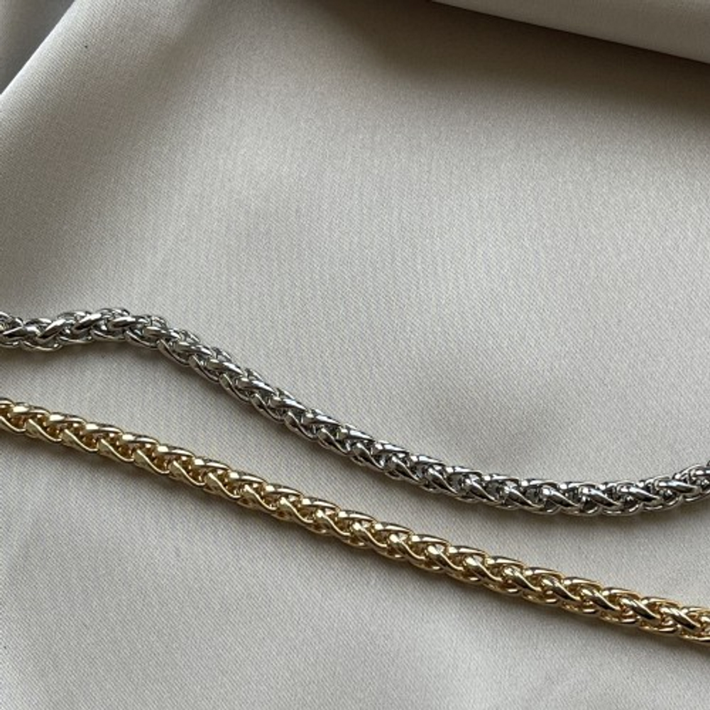 0901-з Цепь "Шнур" 4мм, позолота