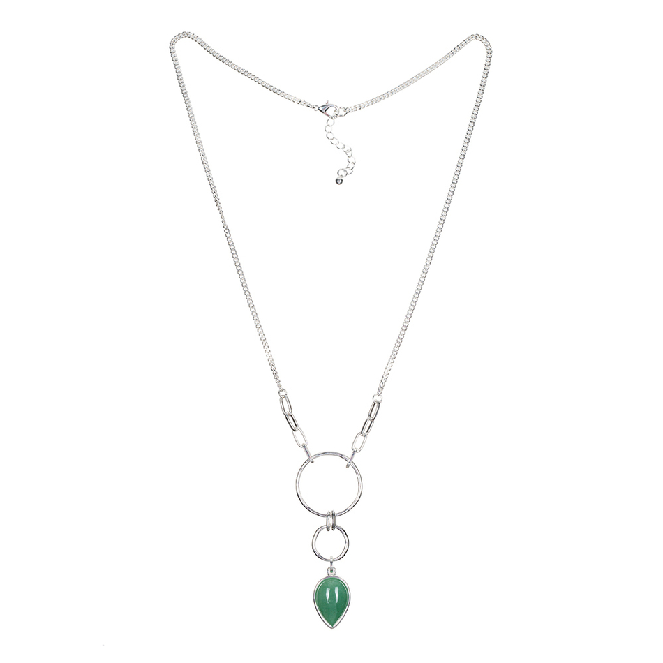 Колье Fiore Luna GREEN AVENTURINE LN3171-5 G/S