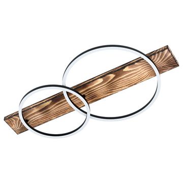 Светодиодный потолочный светильник 24W 3000K 99408 черный/коричневый BOYAL Eglo