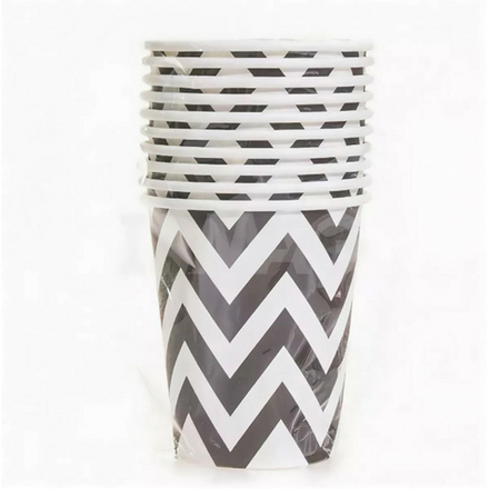 Стаканы Зигзаг Крупный Серебро 180мл 6шт.