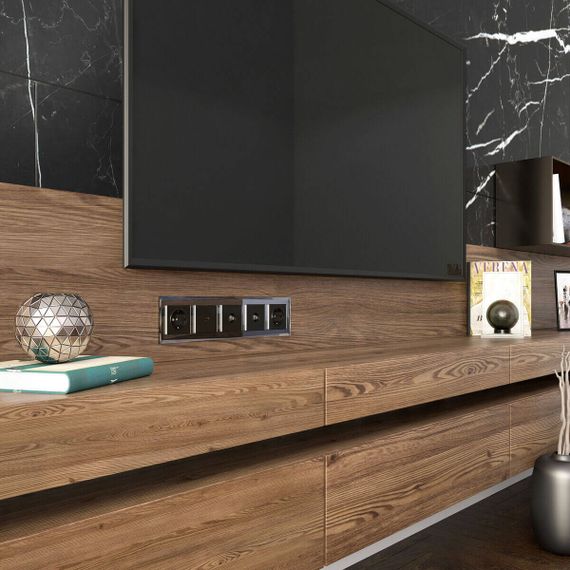 Рамка Werkel на 5 постов Diamant черный W0051208 4690389158872