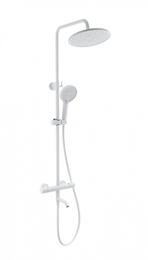 Душевая система с термостатом WONZON & WOGHAND INN 3, Белый матовый (WW-B3065-T1-MW)