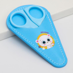 5296248 Детские, безопасные, маникюрные ножницы «Мишка», цвет голубой