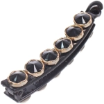 Заколка - банан для волос в пакете «PREMIUM», фергамо, цвет чёрный, 10см