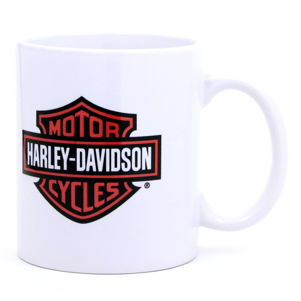 Кружка Harley Davidson лого на белом фоне
