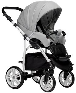 Детская коляска Indigo Indigo Special New 2 в 1 Is04 серая кожа