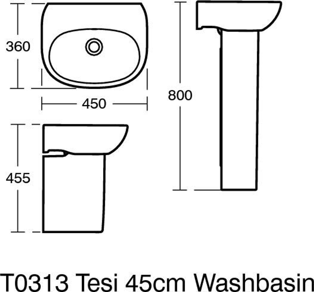 Полуколонна Ideal Standard TESI T352001