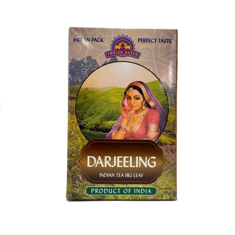 Чай Indian Bazar Darjeeling FIGFOP Дарджилинг черный крупнолистовой (в коробочке) 100 г