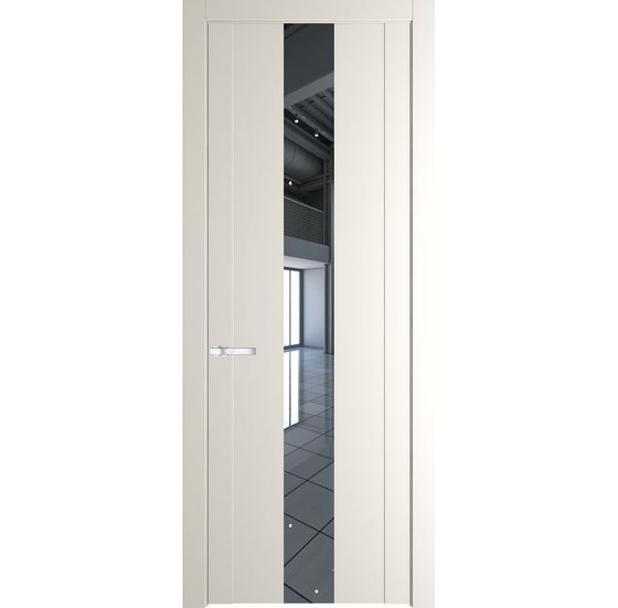 Межкомнатная дверь эмаль Profil Doors 1.9P перламутр белый зеркало