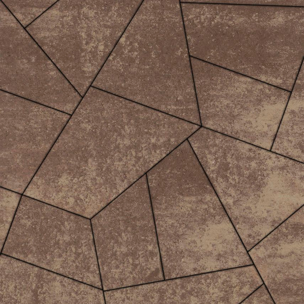 ТРОТУАРНАЯ ПЛИТКА ОРИГАМИ - Б.4.ФСМ.8 ЛИСТОПАД ГЛАДКИЙ ХАСКИ, КОМПЛЕКТ ИЗ 6 ВИДОВ ПЛИТ