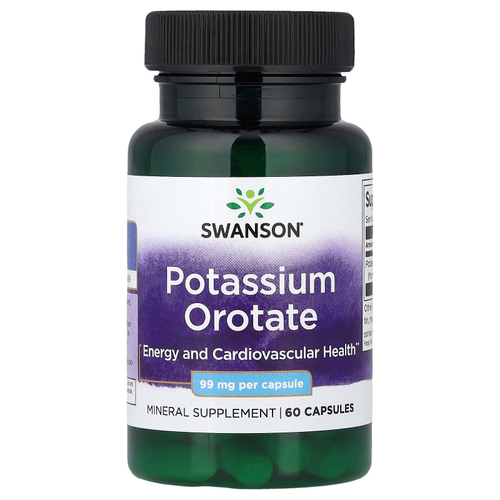 Swanson Vitamins, Оротат калия, 99 мг, 60 капсул
