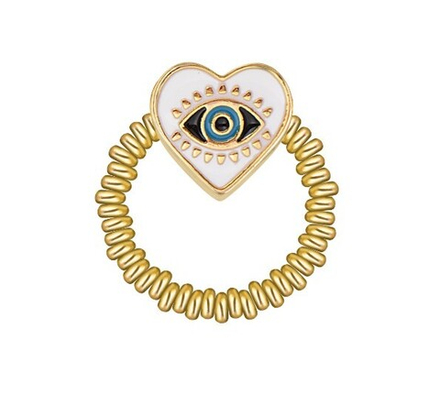 MANIOVICH White Evil Eye Pinky Ring