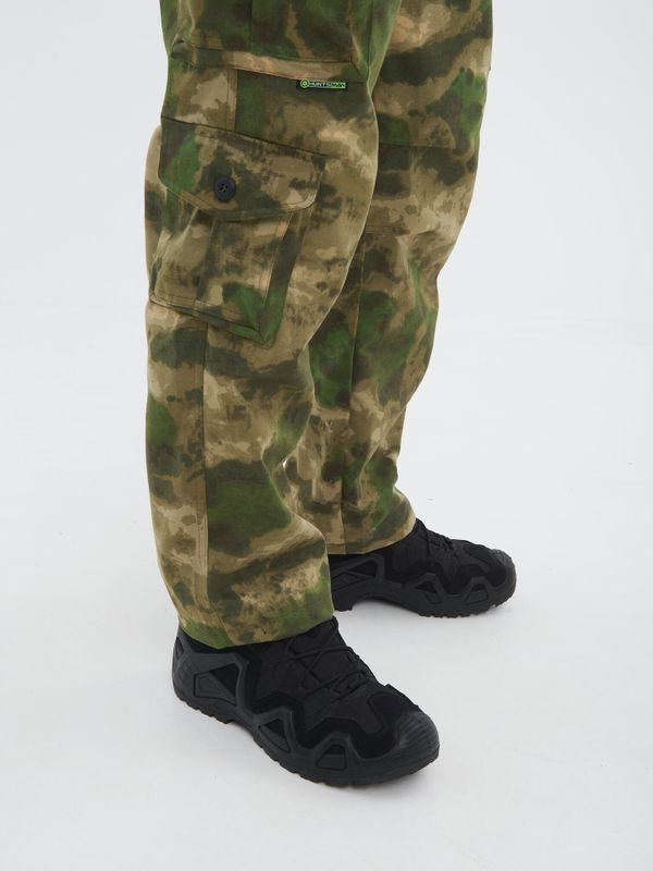 Брюки летние Крафт ткань Смесовая цвет Малахит