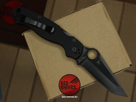 Нож Spyderco Paramilitary 2 Tanto G10 - черная рукоять, черный клинок RK/486