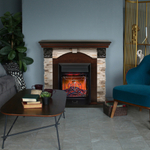 Каминокомплект Real Flame Dublin Rock AO с очагом Majestic Lux Black RC