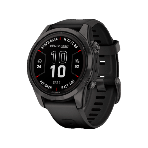 Умные часы Garmin Fenix 7S Pro, 42mm, Sapphire Solar DLC Titanium Carbon Gray (010-02776-11)