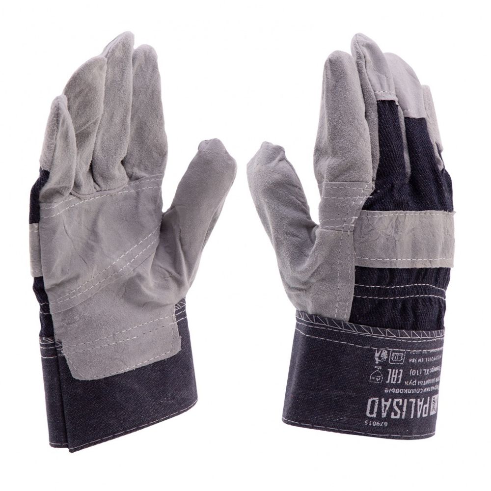 679015 Перчатки спилковые комбинированные, размер XL Palisad