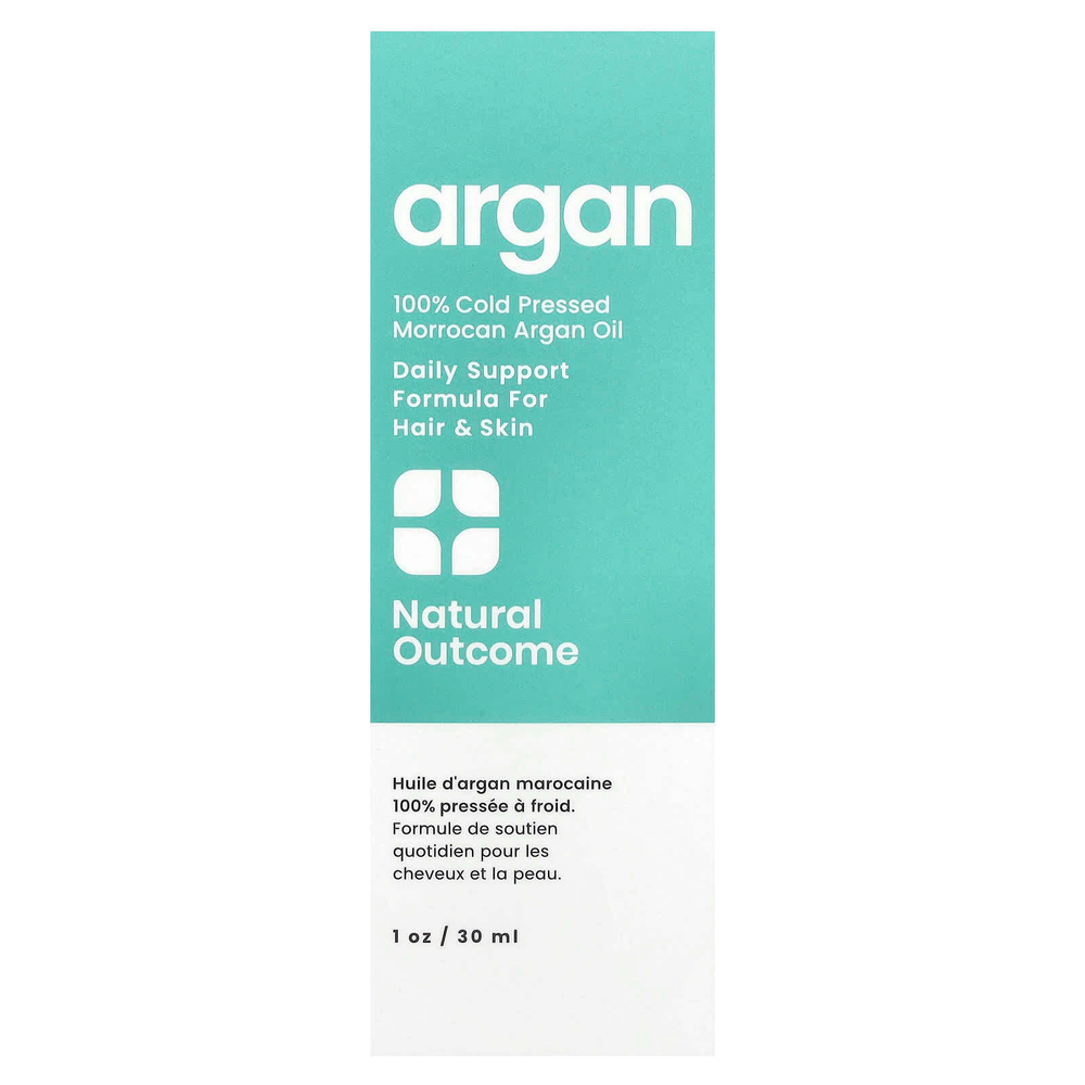 Natural Outcome, 100% марокканское аргановое масло холодного отжима, 30 мл (1 унция)