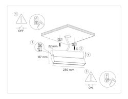 Ambrella Поворотный потолочный светодиодный светильник Move TA1821
