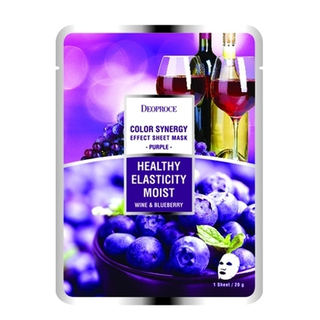 Тканевая маска с экстрактом черники и вина DEOPROCE Healthy Elasticity Moist Wine&Blueberry