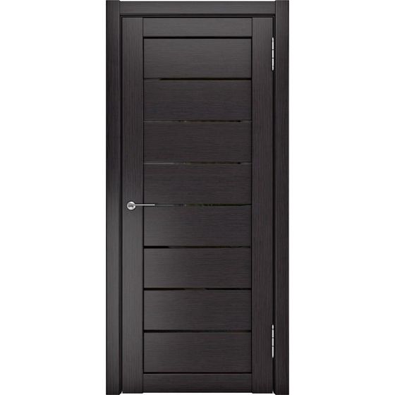 Купить Межкомнатная дверь экошпон Legend ЛУ-7 венге стекло чёрное