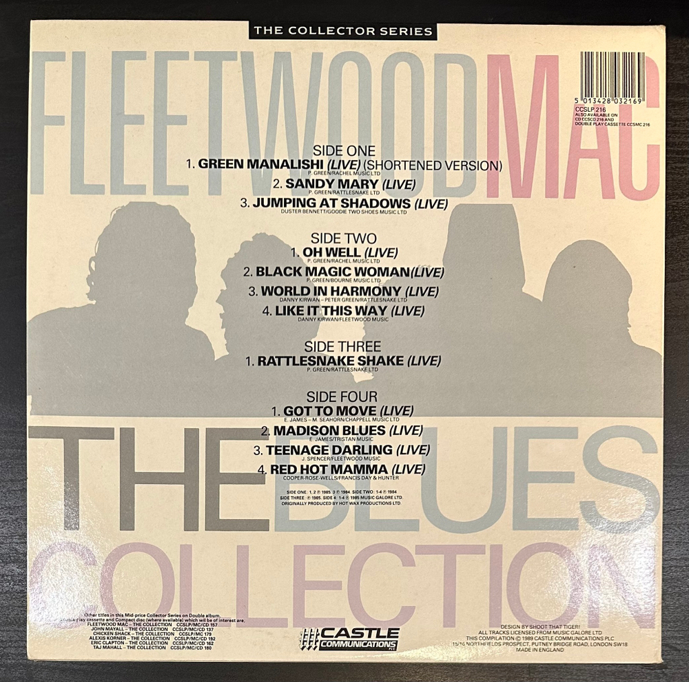 Fleetwood Mac - The Blues Collection 2LP (Англия 1989г.)