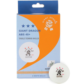 Шарики для н/т Giant Dragon 63066 3Star ITTF Approved (6 шт.), ABS пластик, белые