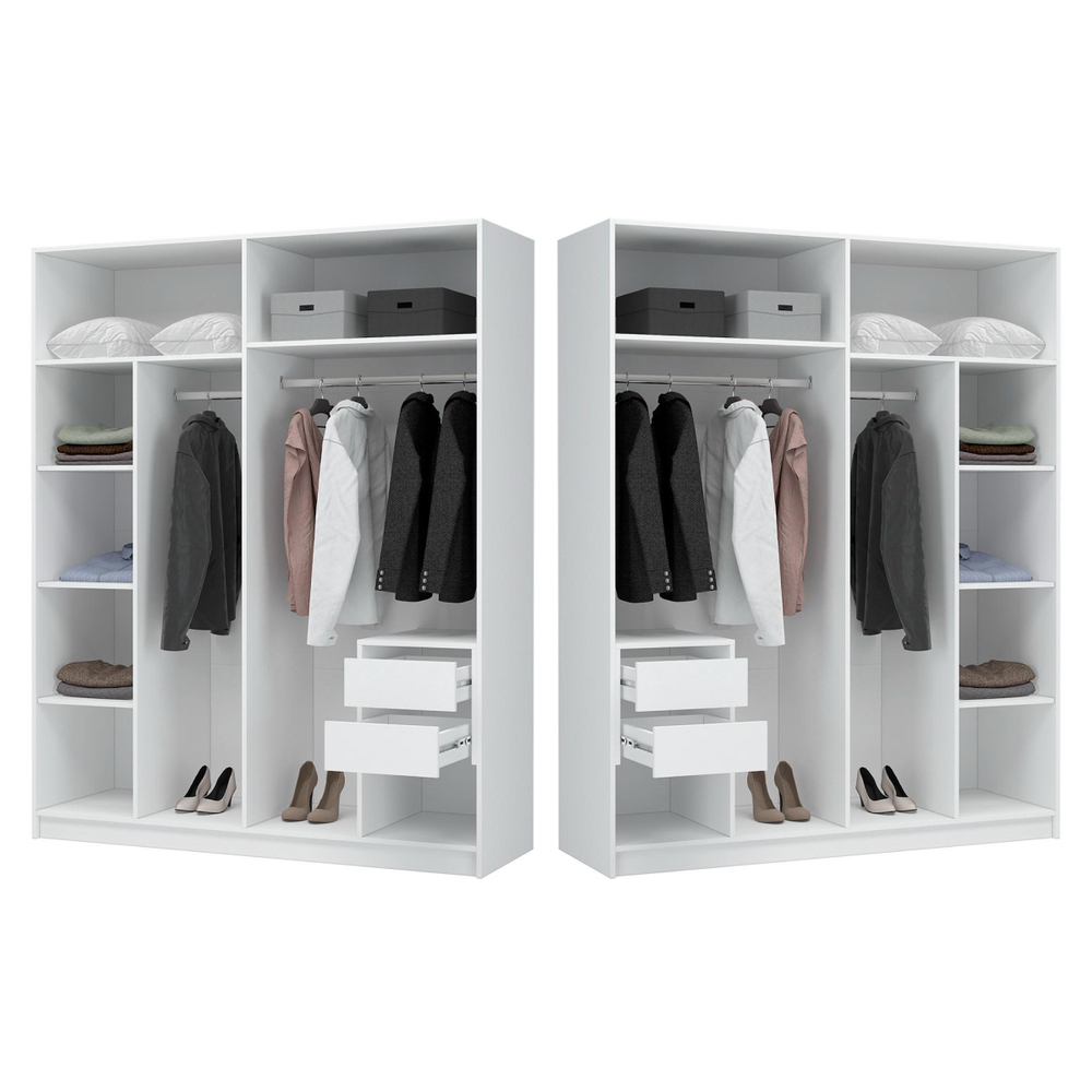 Шкаф Woodville Широн 1600 белый, белый