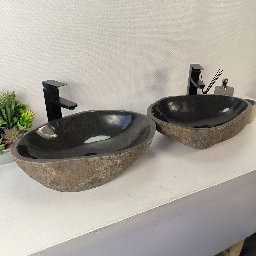Раковина из речного камня ПАРА! RS-65350 53*37*15 0866