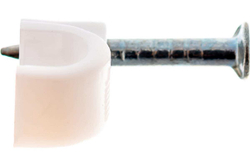 Круглый крепеж кабеля REXANT 4 мм, белый 50шт 07-4004