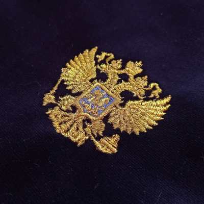 Подарочный чехол для нагайки, бархатный черный с вышивкой