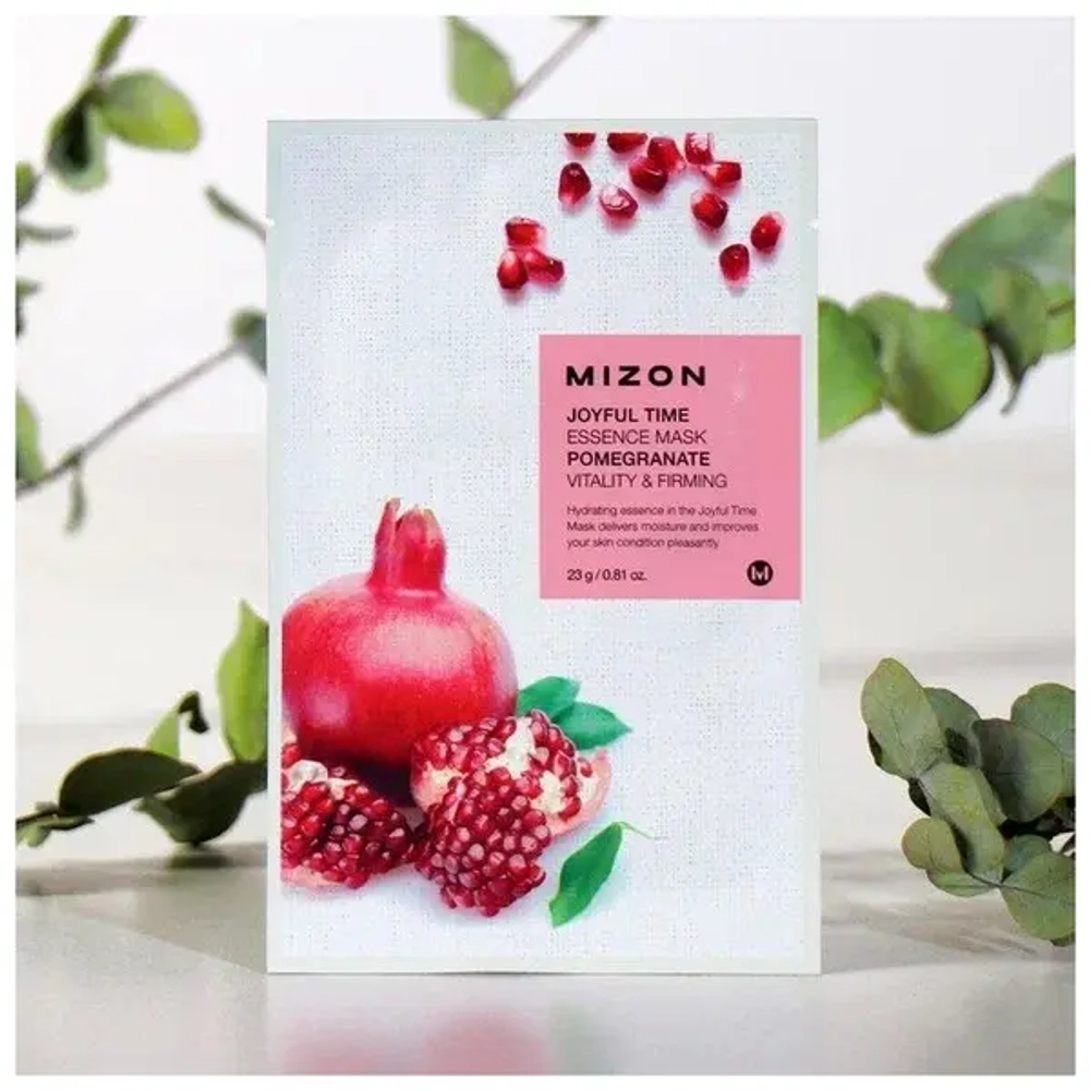 Mizon Маска тканевая с экстрактом граната - Joyful time essence mask pomegranate, 23мл