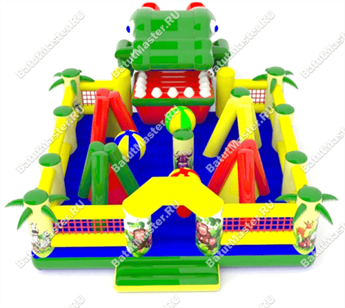 Надувной батут "Лагерь в джунглях"