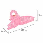 Краб для волос 11 см, глянцевый, розовый, MONTE VITA, 457007