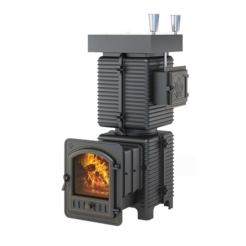 Печь для бани Эверест "Легкий пар Профи" под обкладку (по-серому)