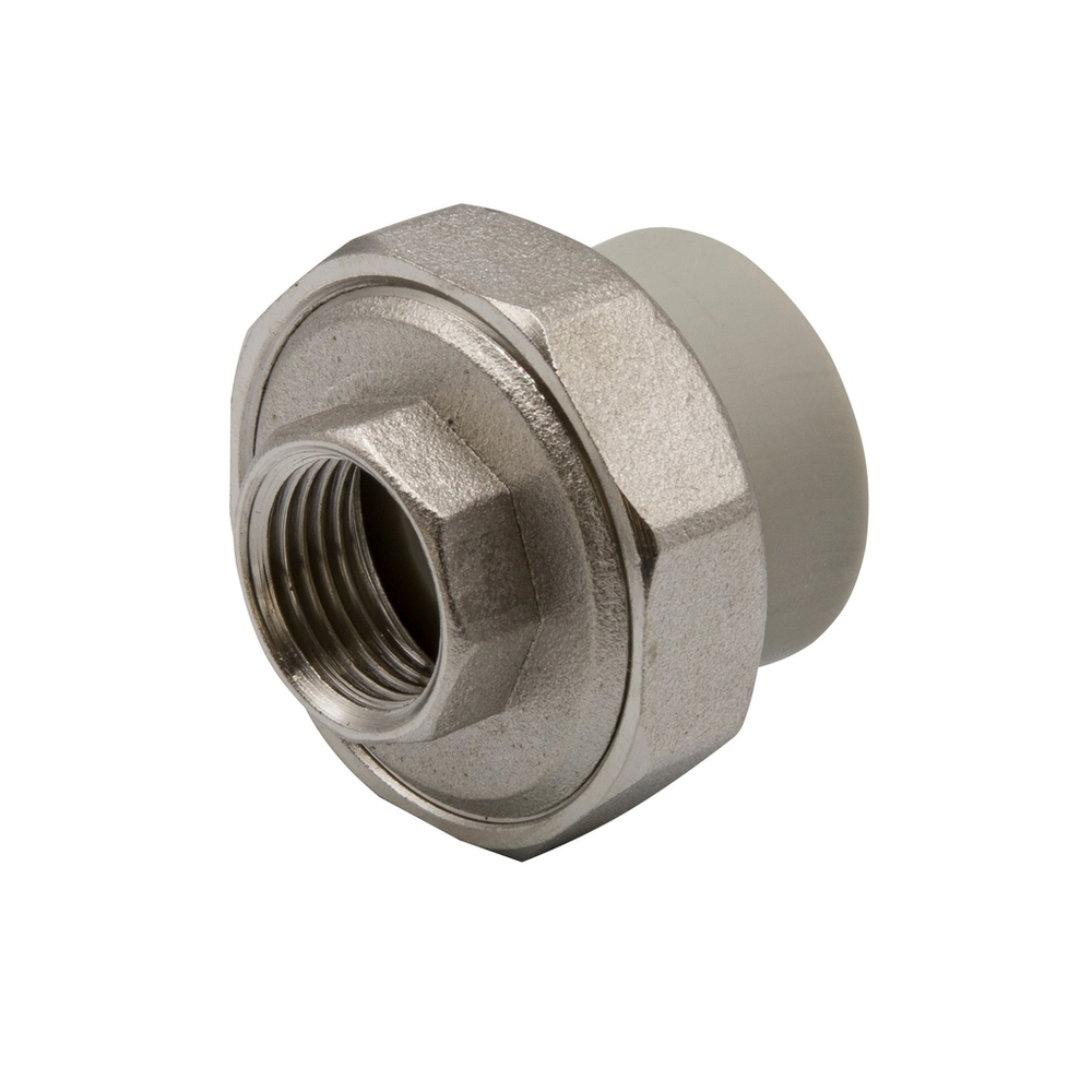 Муфта комб. разъемная, вн 25х1/2'' EVER® plast  СЕРЫЙ (Россия)