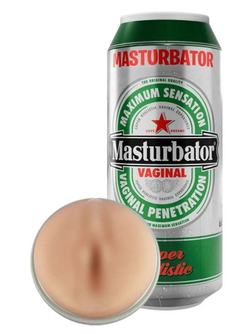 Мастурбатор в виде пивной банки CNEX Alive Heineken, термопластичный эластомер, 16см