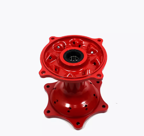 Ступица задняя CNC (R18"/19" d=17mm) красная X-TECH (п/звезду 6х125х153, п/диск 4х121х140)