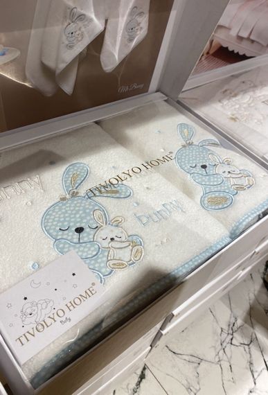 Детский набор полотенец Mr BUNNY 2 предмета  TIVOLYO HOME Турция