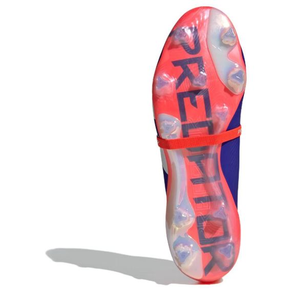 Элитные бутсы Adidas PREDATOR, низкие сине-оранжевые кроссовки