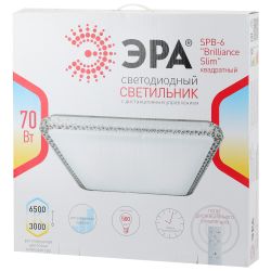 Светильник потолочный светодиодный ЭРА Классик с ДУ SPB-6-70-RC S Brilliance Slim 70Вт 3000-6500К квадрат