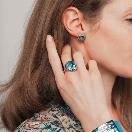 Кольцо Fiore Luna KR01156-7/8 BL/S